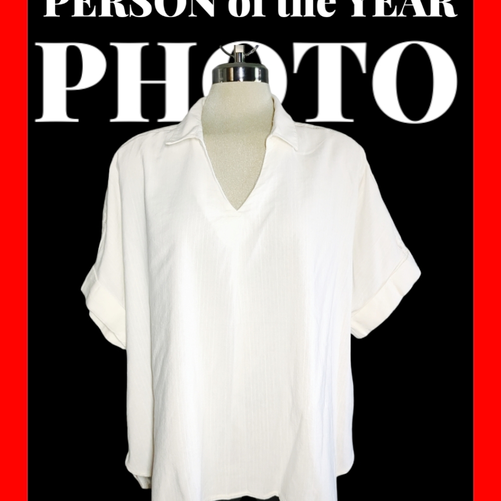 Denver Hayes White Plus Blouse Size XXL